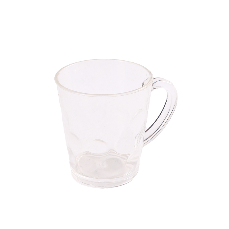 Con asa, material transparente, diseño en relieve, taza de té, taza de enjuague bucal, molde para taza de bebida