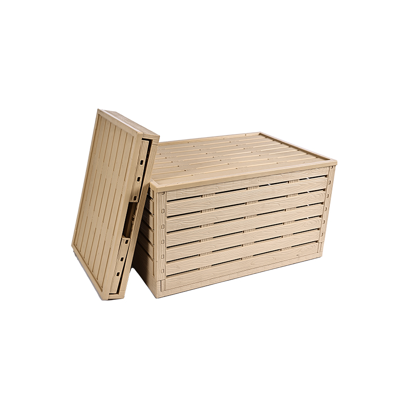 Molde de caja de almacenamiento de caja plegable con patrón de grano de madera de diseño de textura